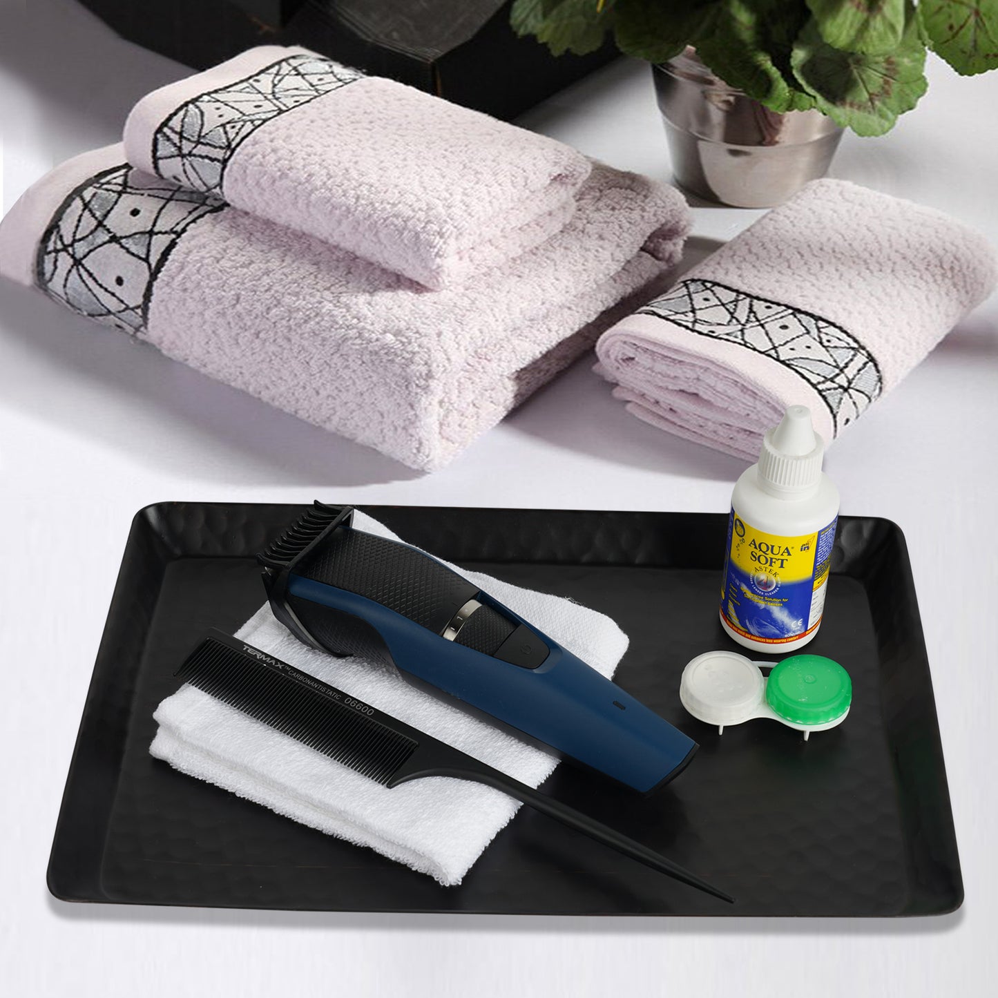 Vanity Tray Hammered Rectangular With Padded Bottom Oil Rubbed Bronze