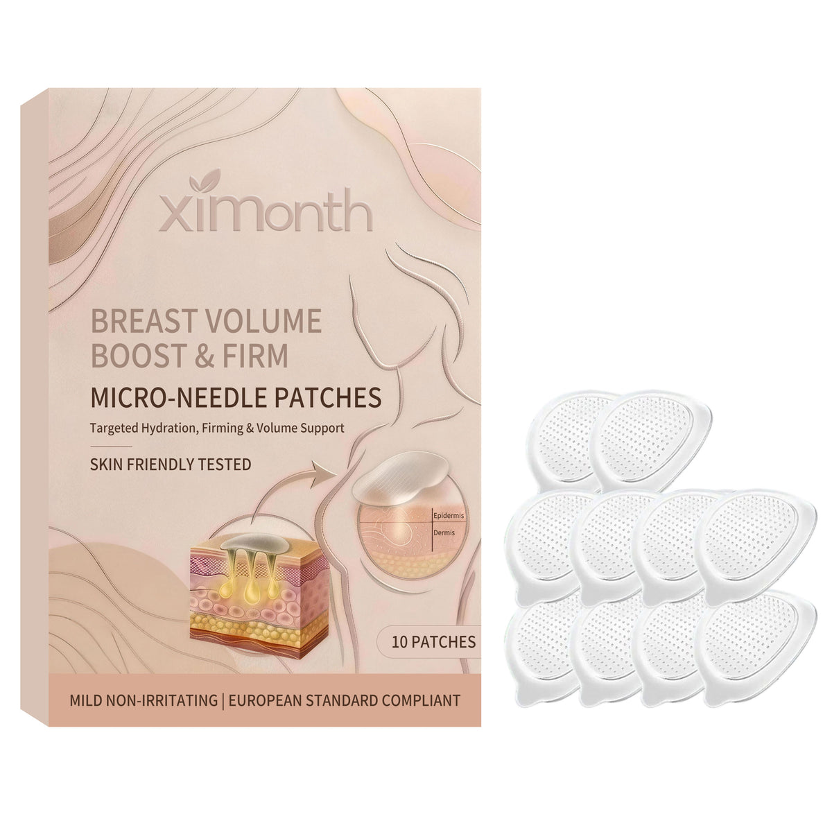 Breast Enhancement Microneedle Patch, 10 Pieces Per Pack