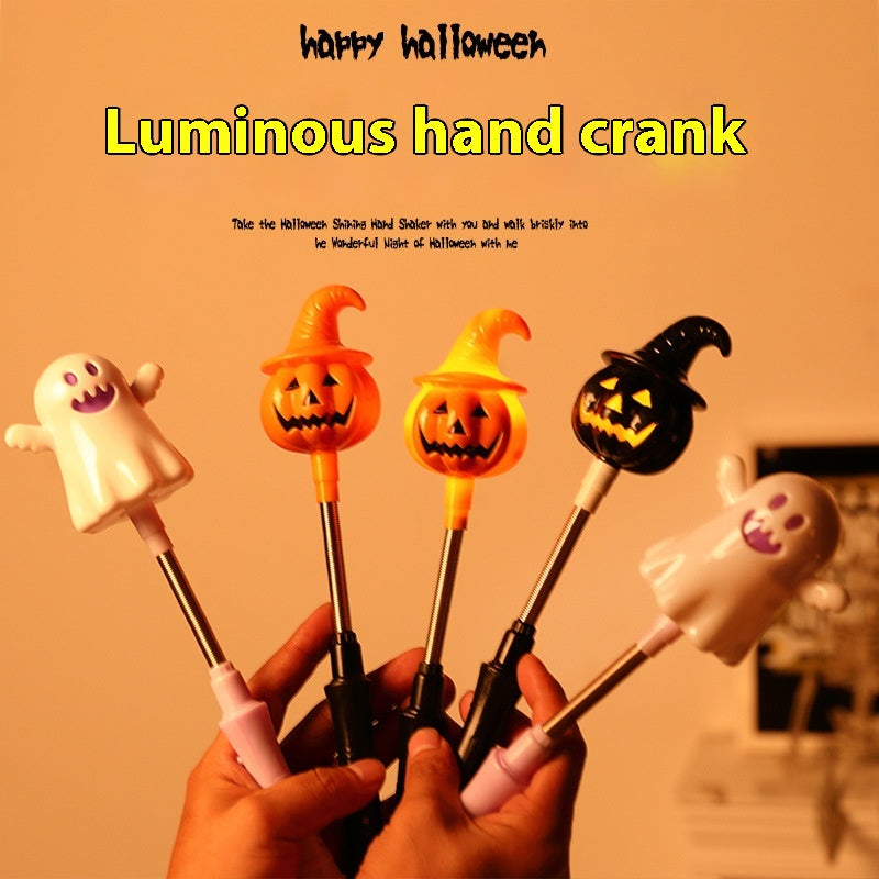 Halloween Pumpkin Lamp Hand Stick Prop with Variants - Kids Party Decoration