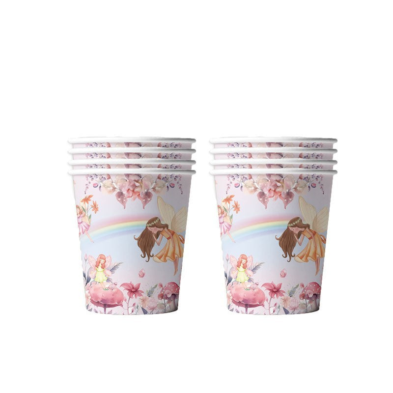Disposable Party Tableware Set for Celebrations - Plates Cups Napkins Straws