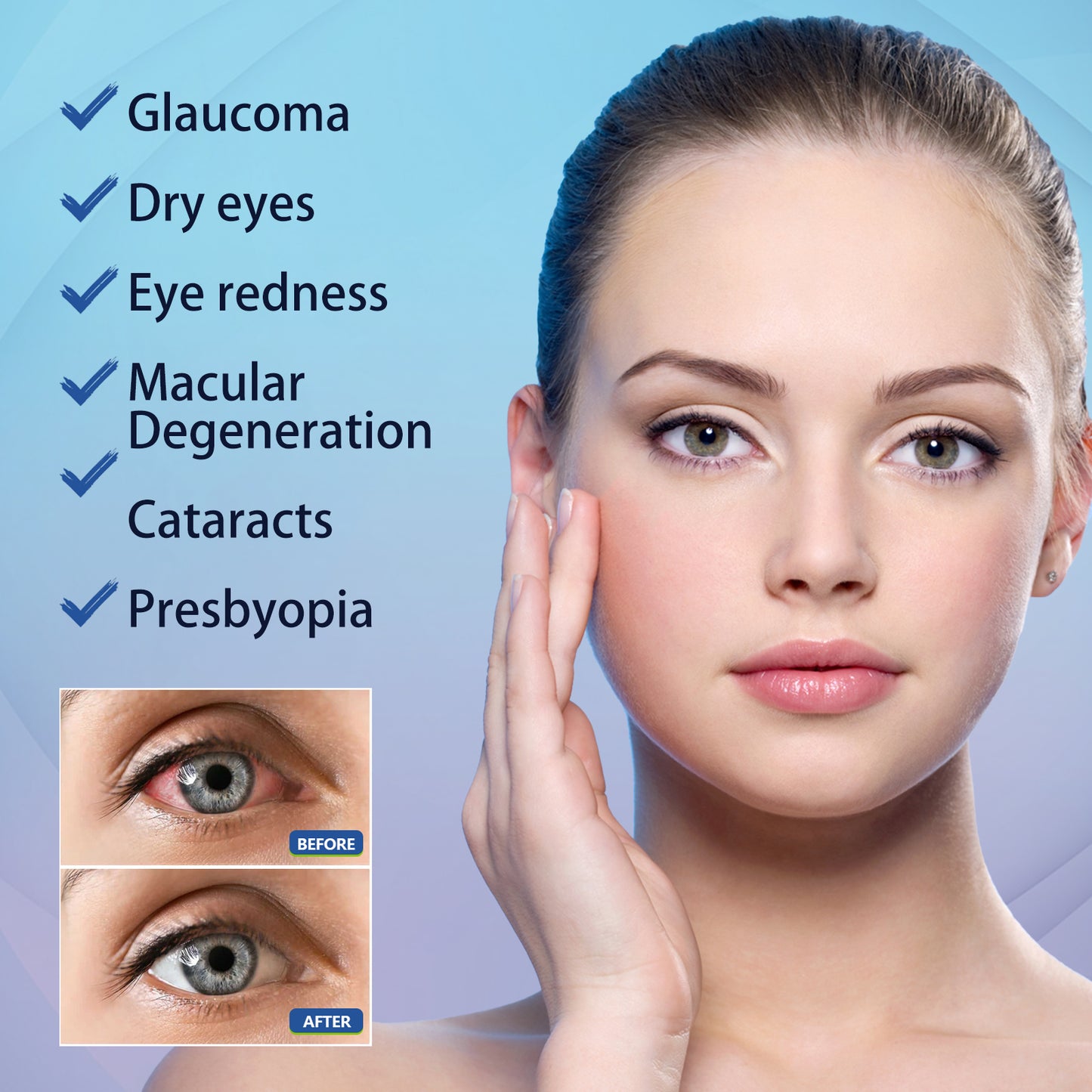 Soothing Eye Drops for Redness, Fatigue, and Dryness Relief - 1 Bottle