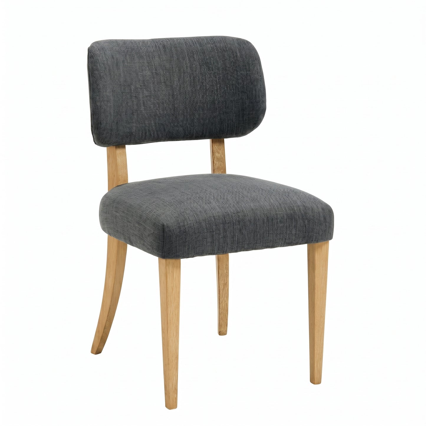 Modern Fabric Upholstered Dining Chairs Set of 2 - Dark Grey