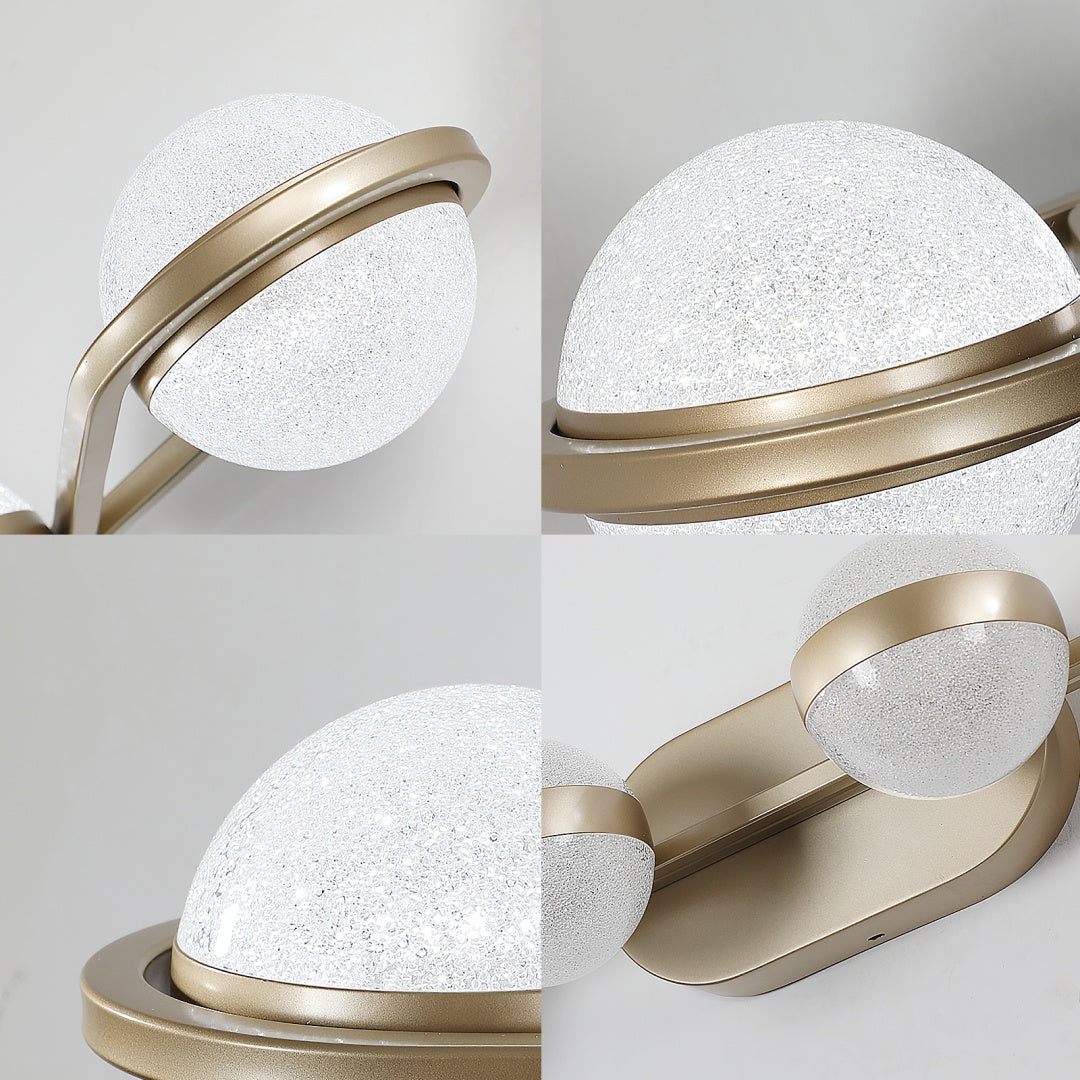 43-Inch Gold LED Bathroom Vanity Light Fixture - 6 Lights