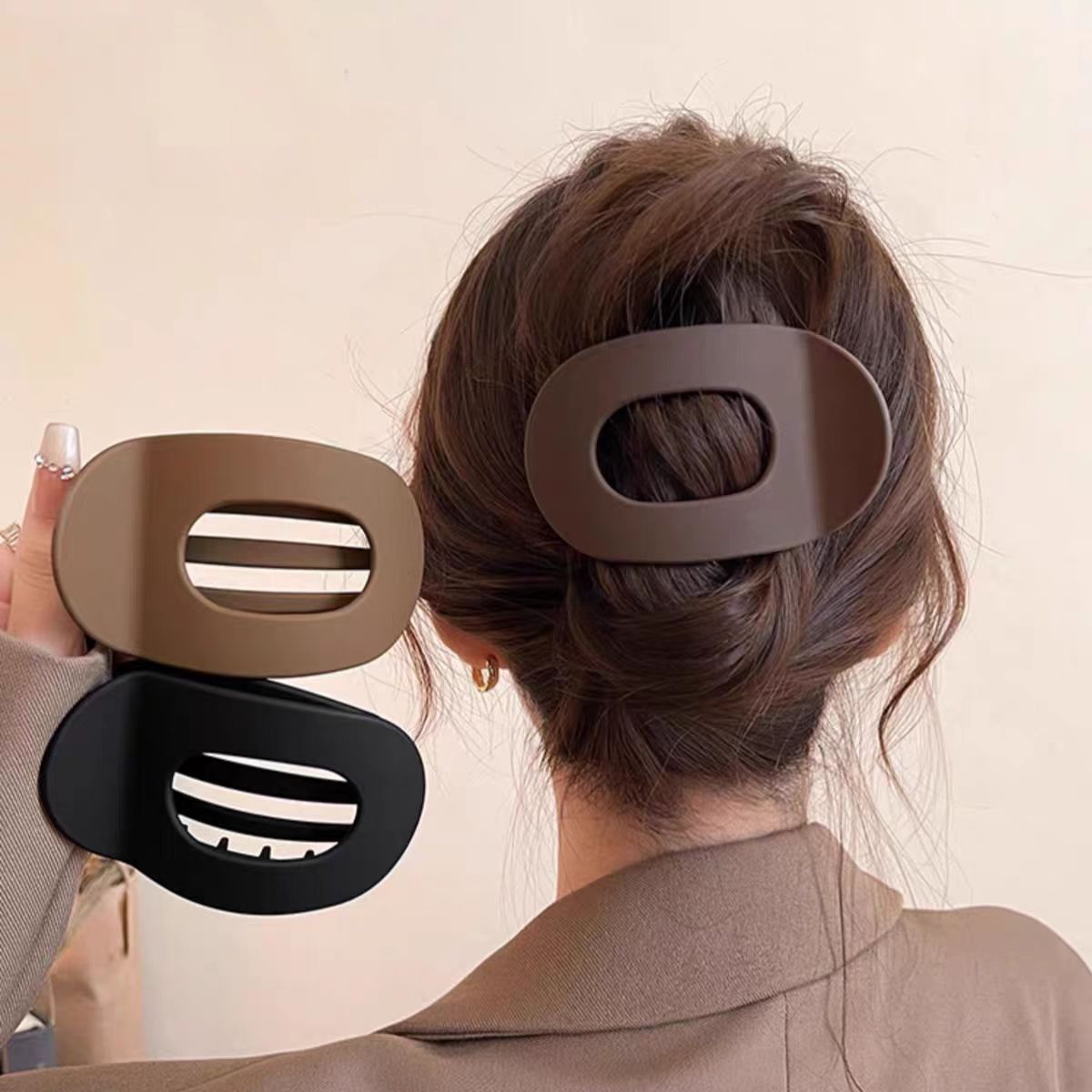 Large Hair Claw Clip for Updo Styles - Duckbill Hairpin for Women