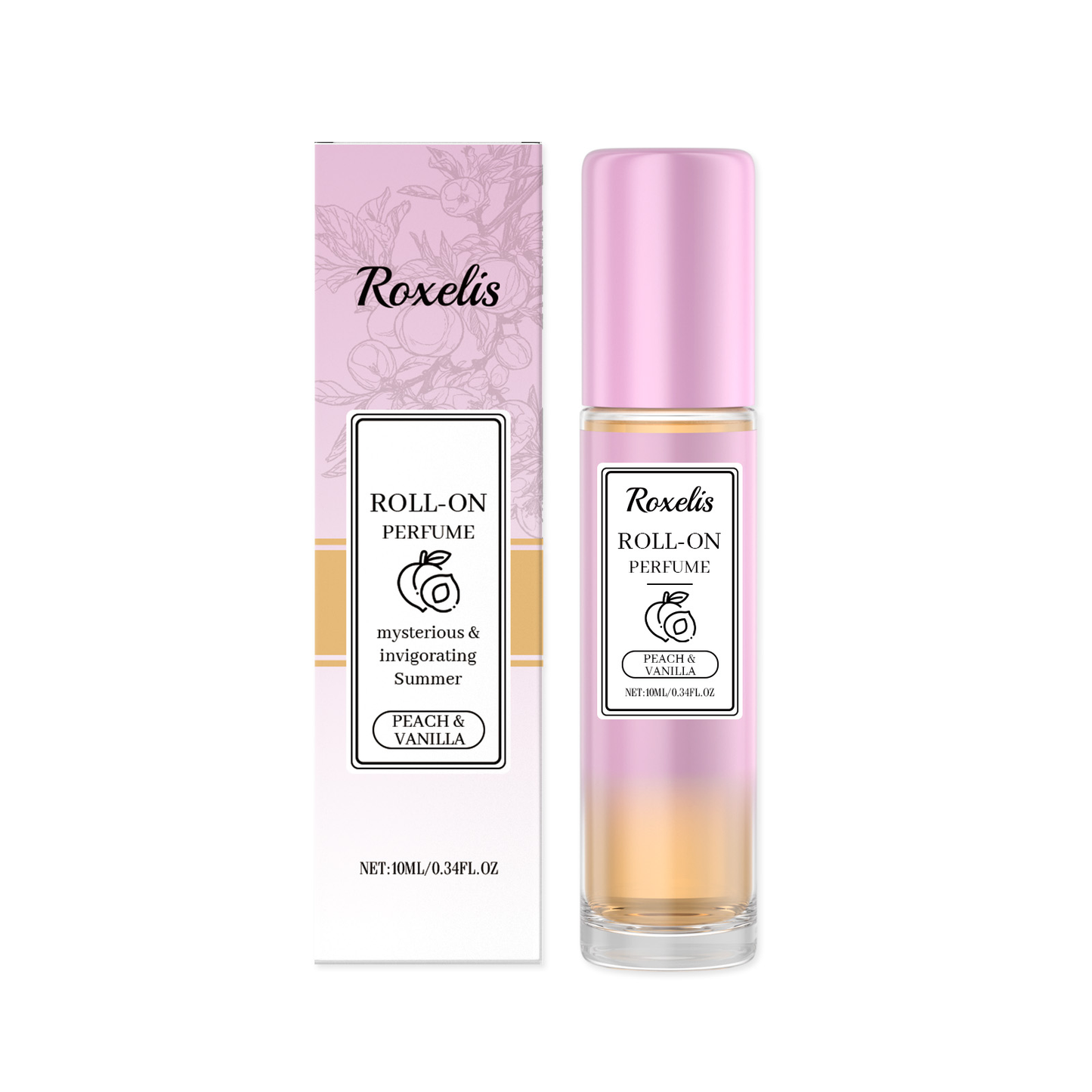 Peach Vanilla Roll-On Perfume - 10ml Long-Lasting Fragrance for Women