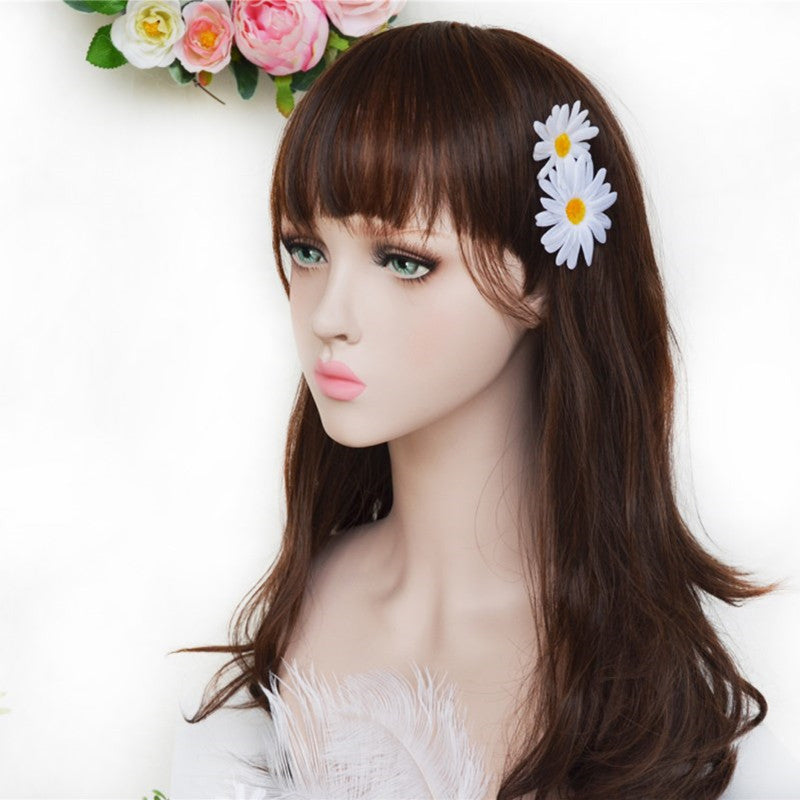 Large Daisy Flower Duckbill Hair Clips Set - Handmade Hair Accessories for Women