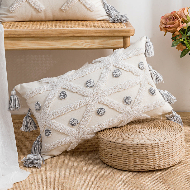 Bohemian Tufted Pillowcase Set - Nordic Style Geometric Decorative Pillows