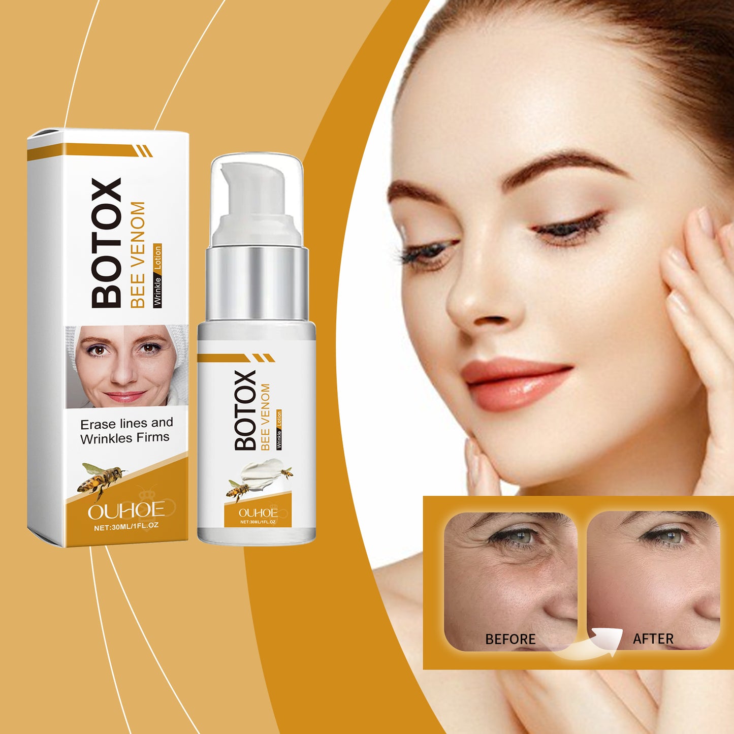 Bee Venom Firming Facial Lotion 30ml Hydrating Skin Care for Wrinkles