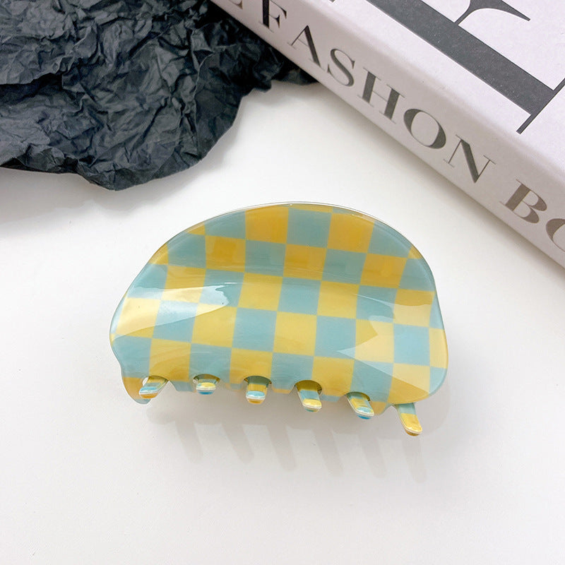 Checkerboard Grip Clip Hair Clip - Multiple Colors
