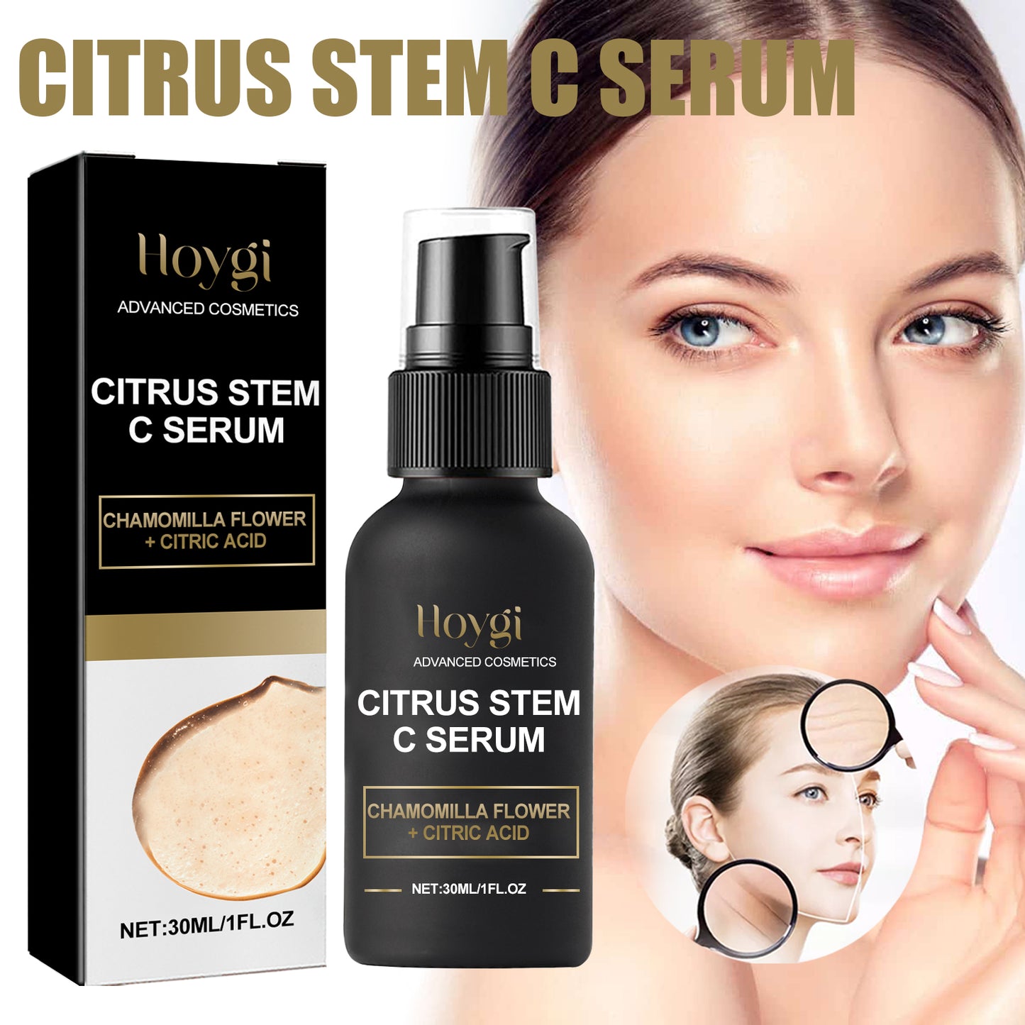 Citrus Stem C Anti-Aging Serum - 30ml Wrinkle Reducing Face Firming Essence