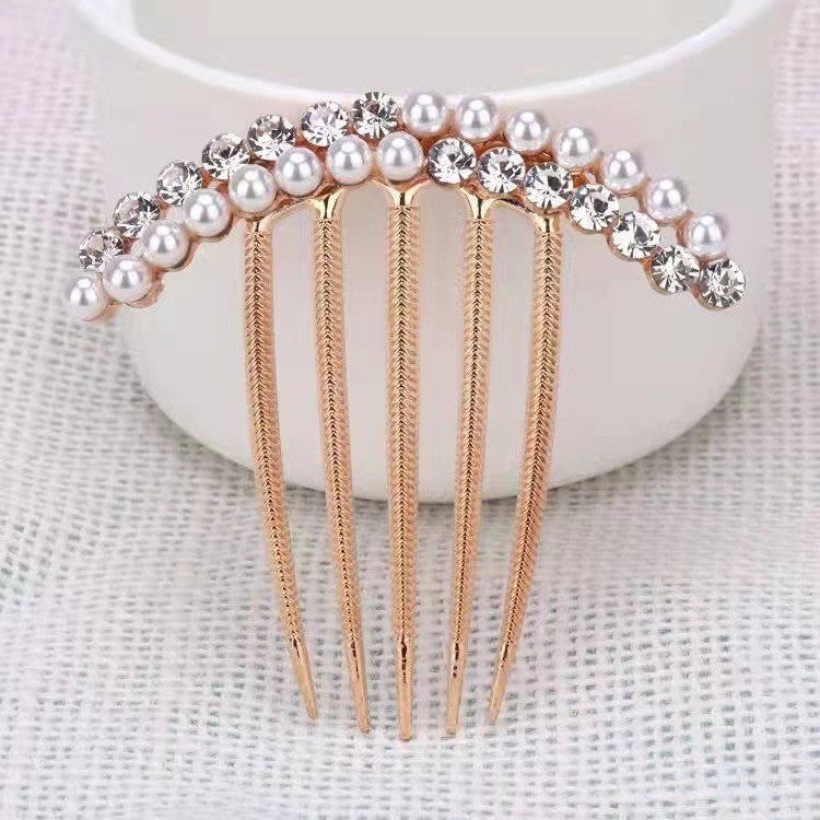 Elegant Handmade Pearl Crystal Hairpin for Bridal & Formal Hairstyles