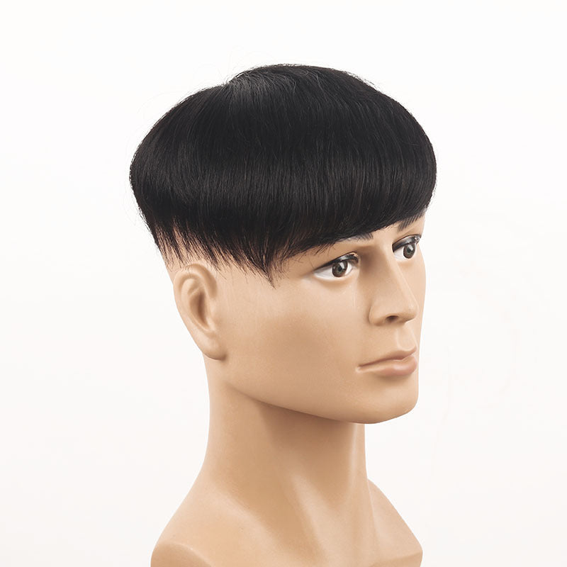 Men's Short Hair Wig with 16x18 Mechanism and Natural Black Variants