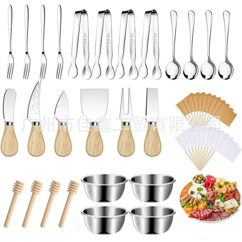 Stainless Steel Western-Style Cutlery Set - 44 Pieces Silver & Gold