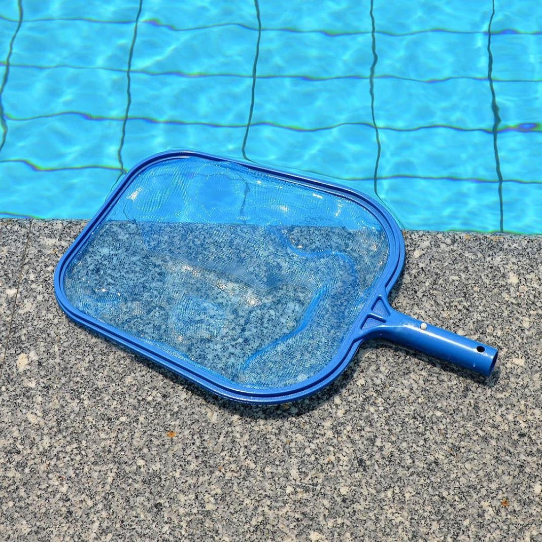 Pool Skimmer Net for Cleaning Leaves & Debris - Lightweight Fine Mesh Pool Net (Blue)
