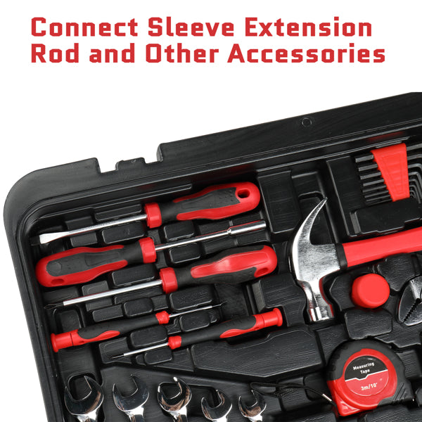 599-Piece Power Tool Set with 21V Cordless Drill and Rolling Toolbox