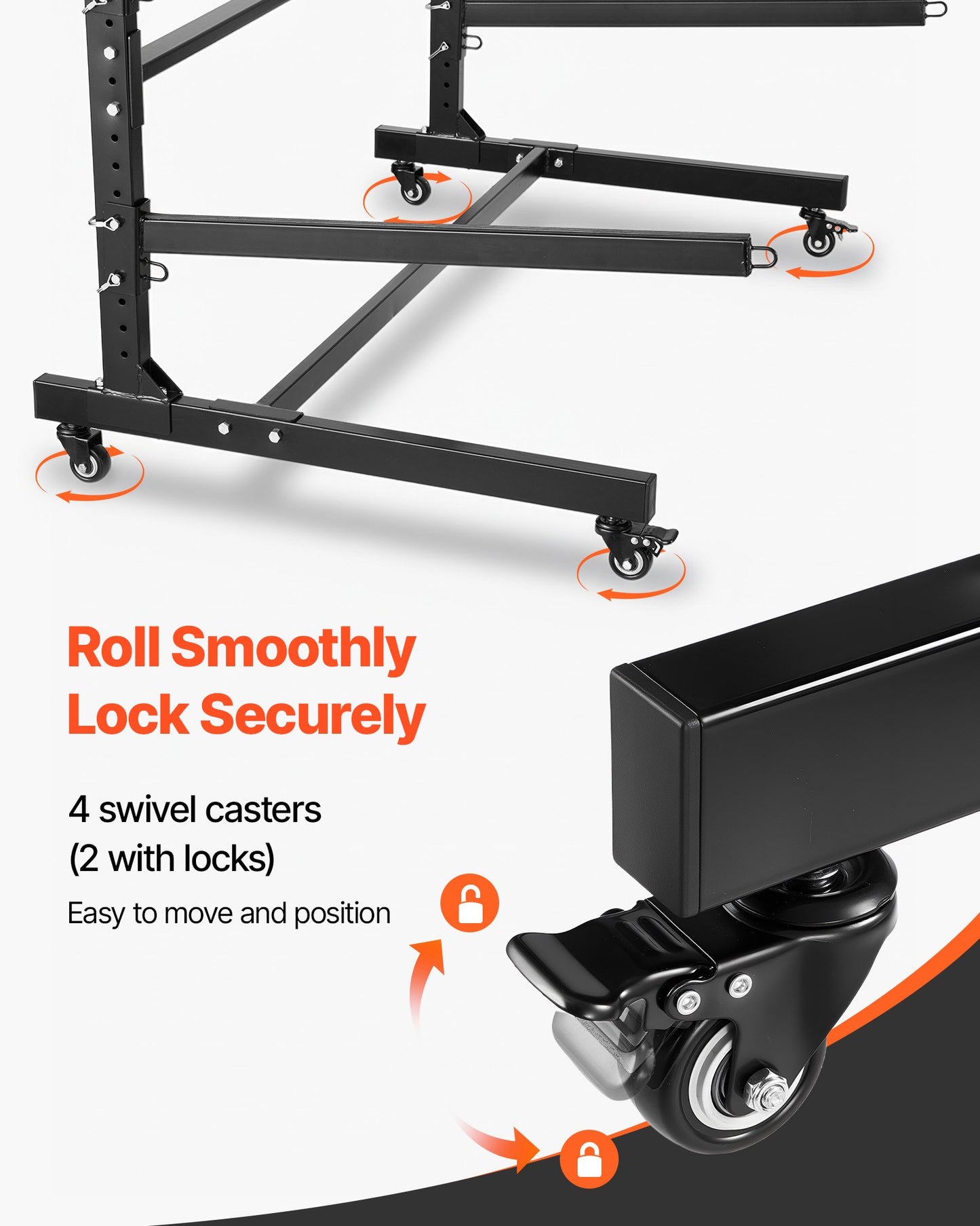 Heavy Duty Kayak Storage Rack for 3 Kayaks, Canoes & SUPs - Indoor/Outdoor Garage Stand with Lockable Wheels