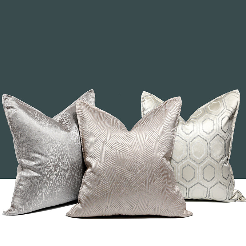 Modern Grey Sofa Cushion Cover 45x45cm Geometric & Abstract Styles