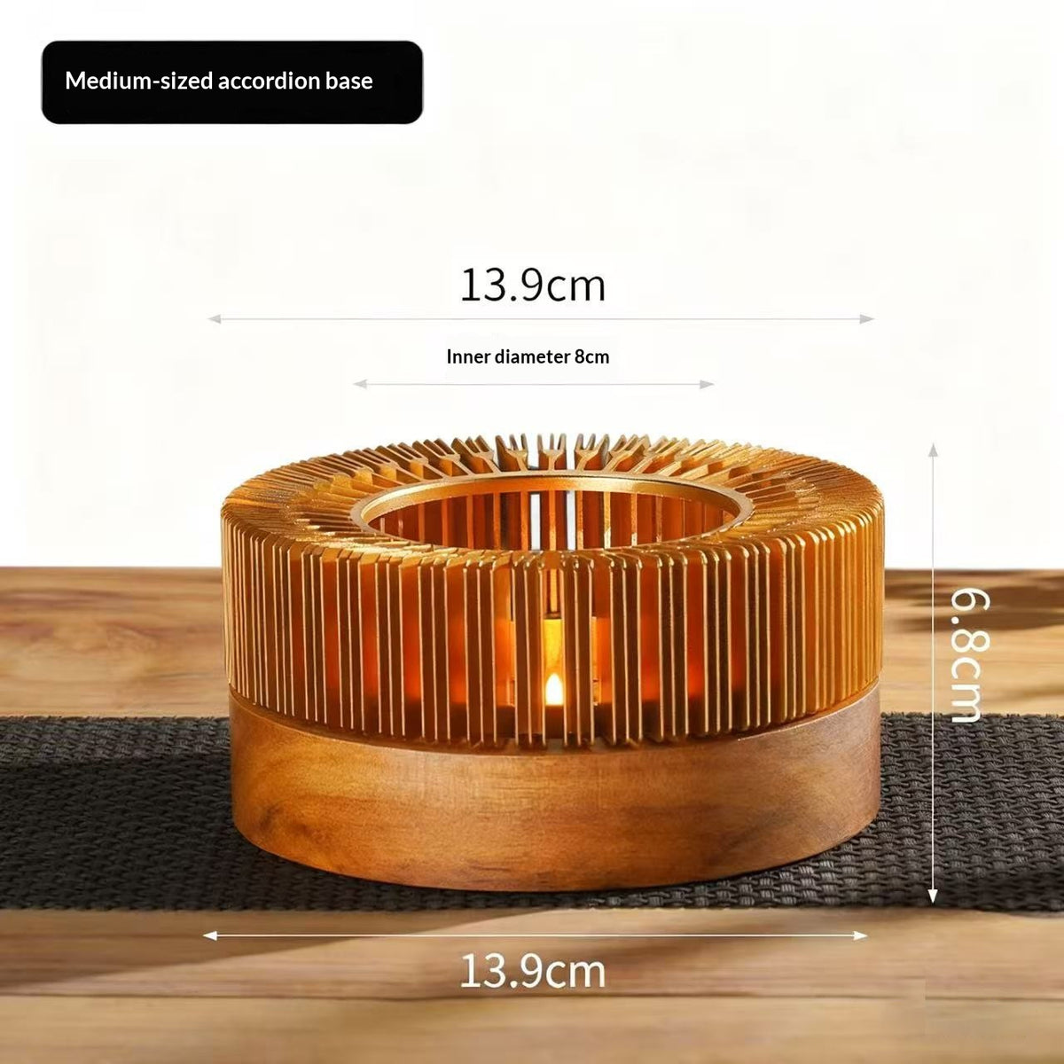 Aluminum Alloy Tea Warmer Base for Heating Candles - Gold, Multiple Sizes