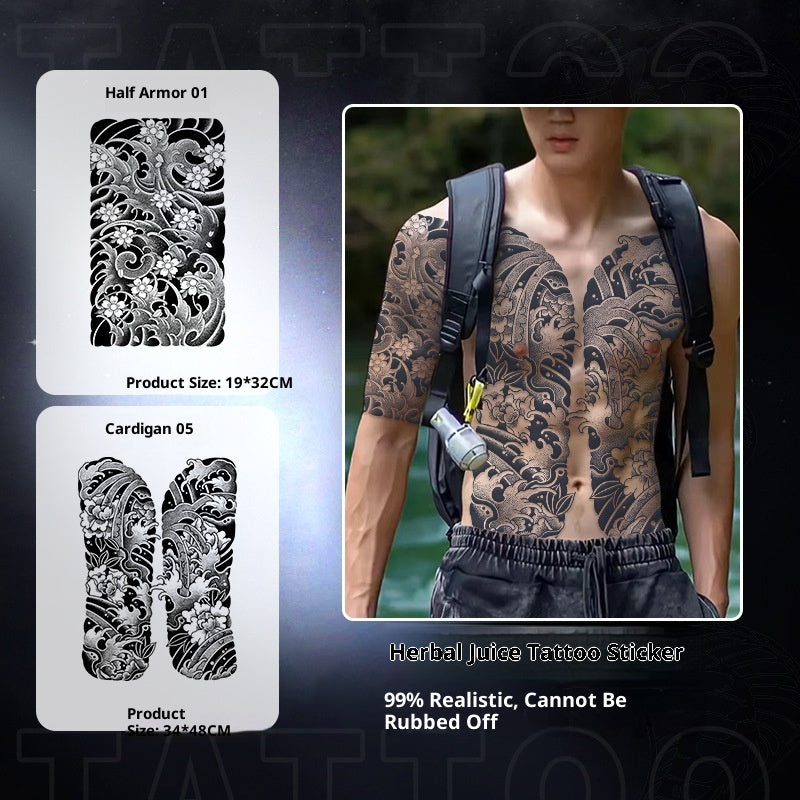 Temporary Tattoo Sticker - Water Transfer, Multiple Patterns