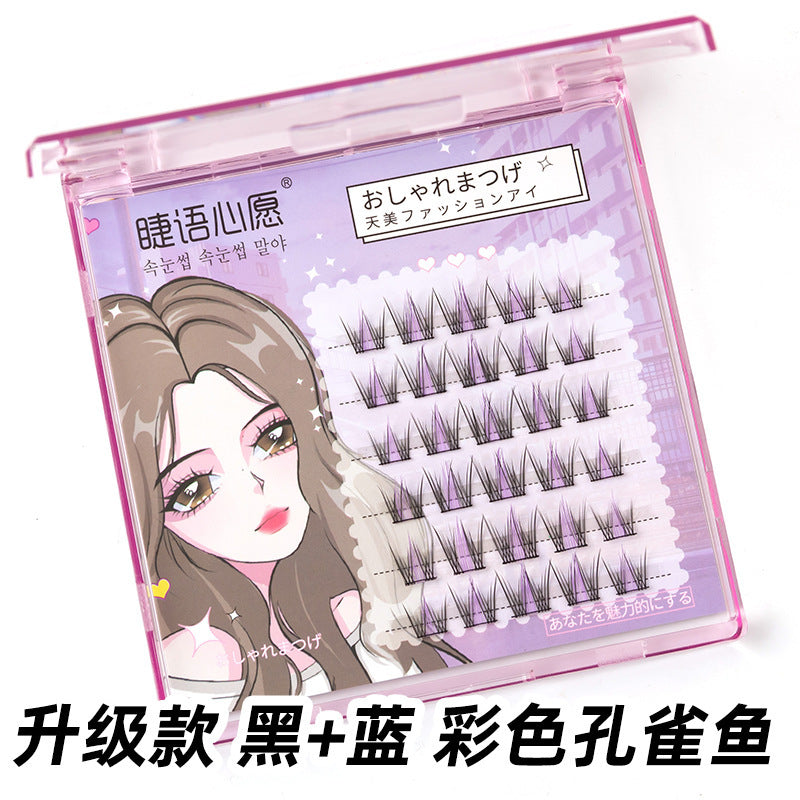 False Eyelashes Caramel Guppy 6 Rows Natural Long Style for Eye Makeup