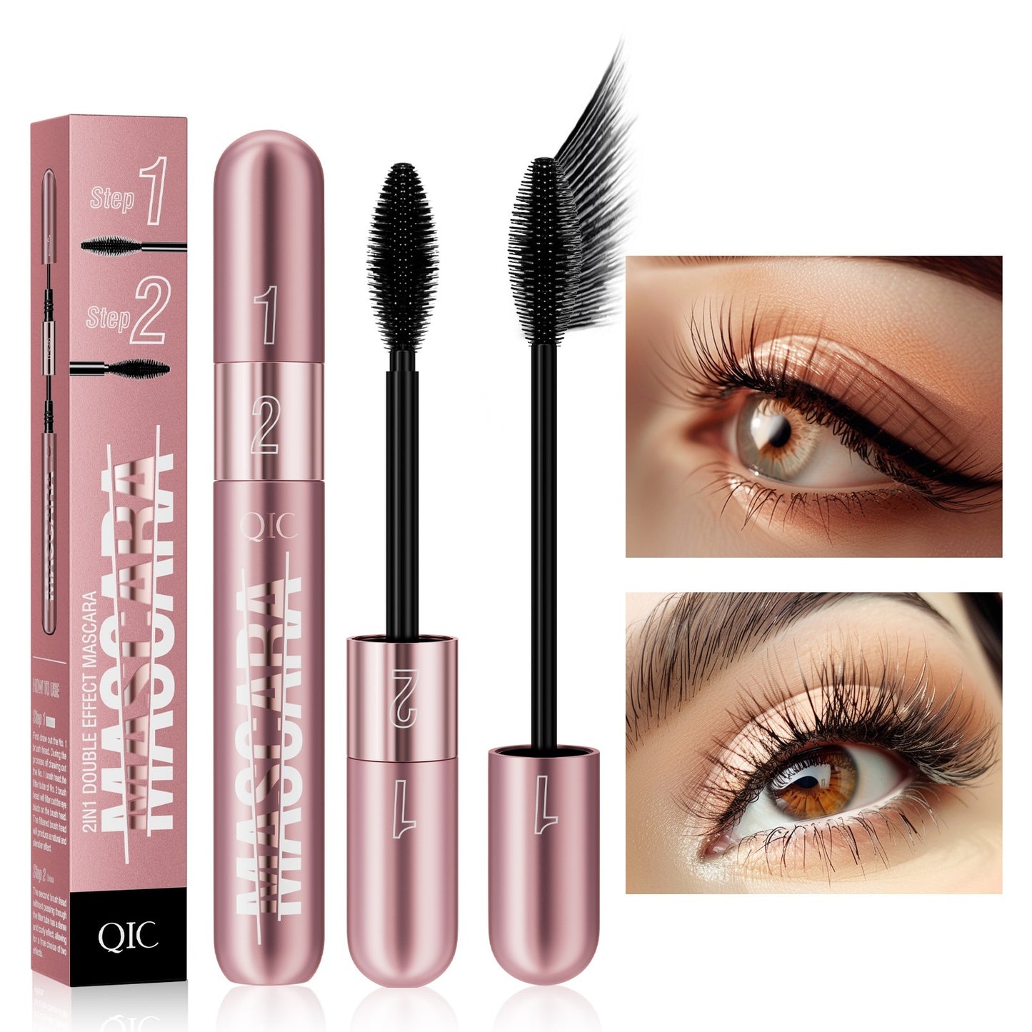 Waterproof Lengthening Curling Mascara - 9g Black Double Effect