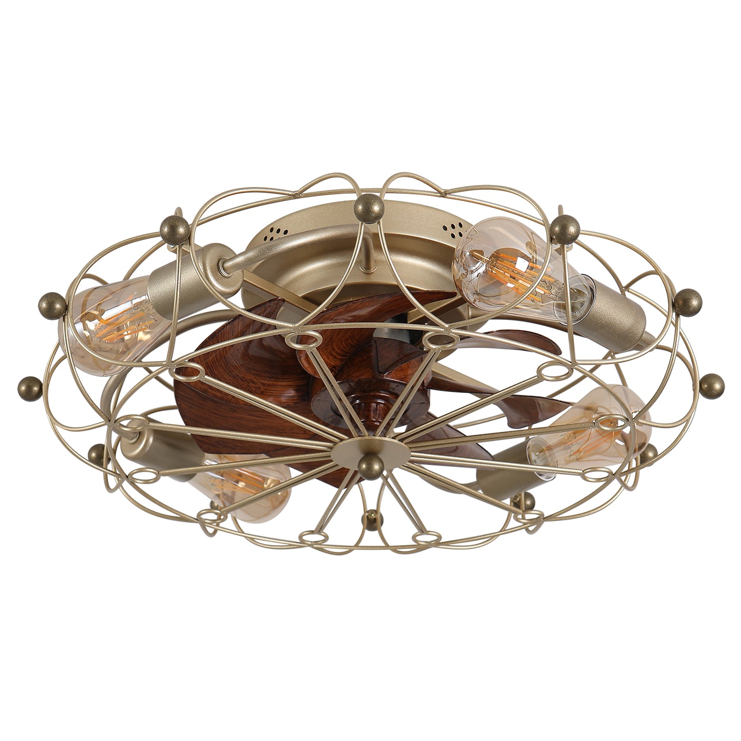 Modern Low Profile Ceiling Fan with Lights & Remote Control