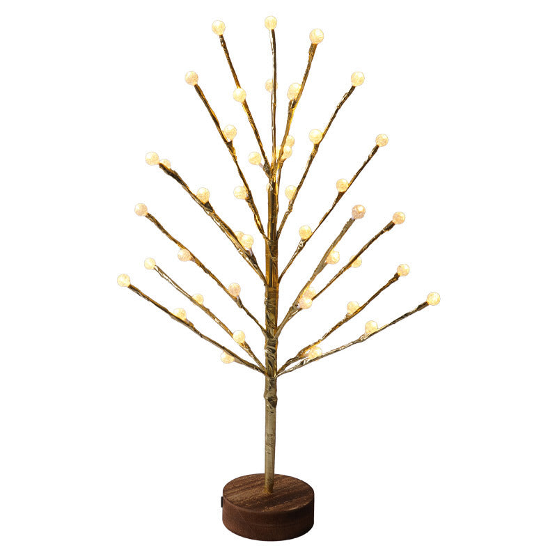 LED Crack Bead Tree Lights for Christmas Party Landscape Decor - Warm Light