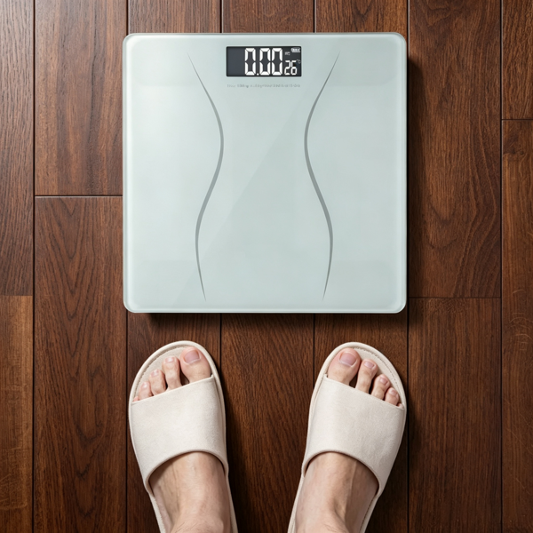 Slim White Personal Scale - High Precision, 180kg Capacity