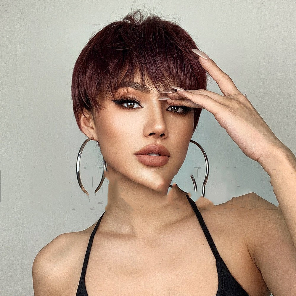 Short Straight Hair Wig - Multiple Colors