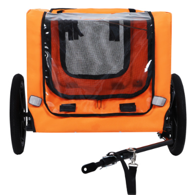 Heavy Duty Collapsible Pet Bike Trailer with All-Terrain Wheels & Universal Hitch