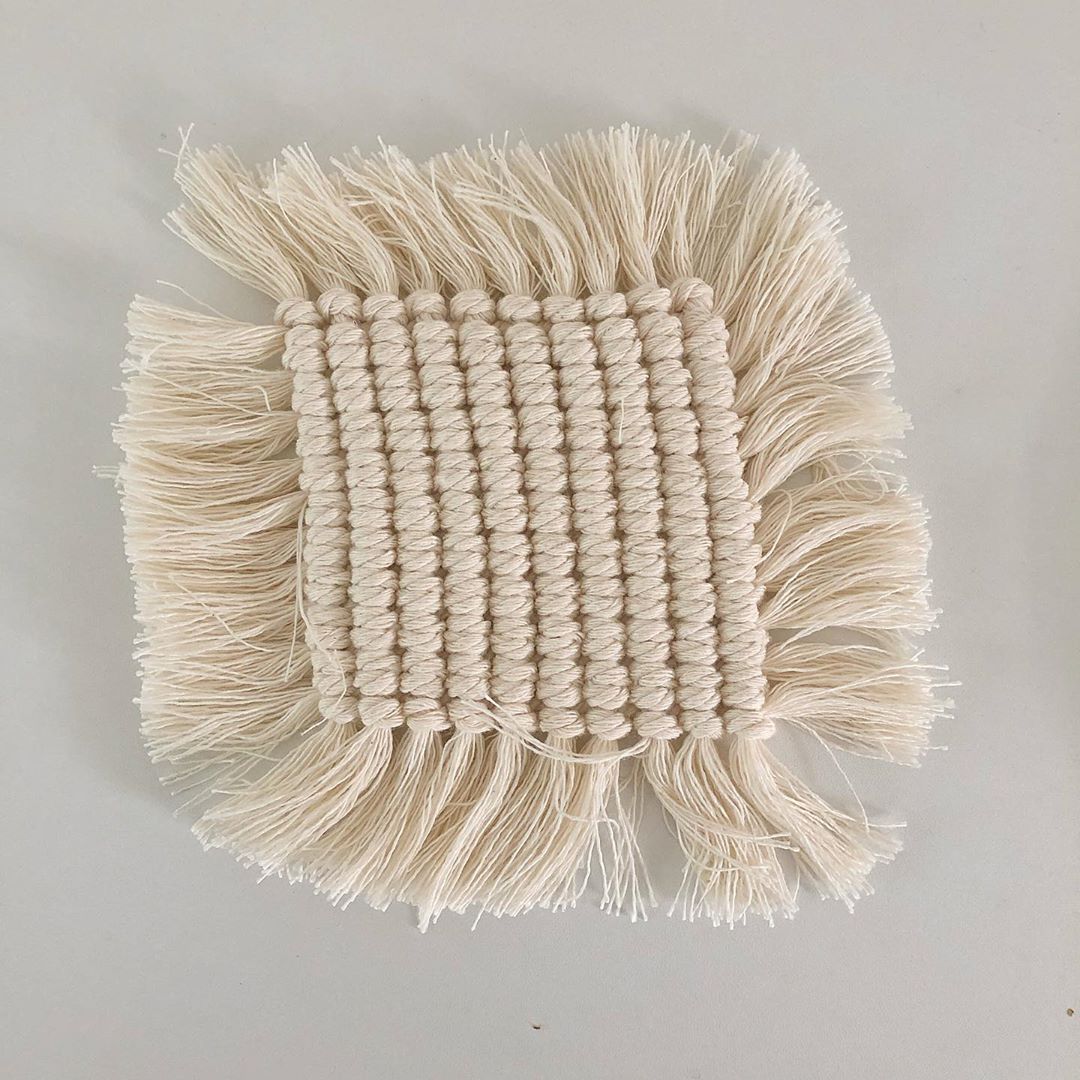 Handmade Cotton Woven Coaster & Tassel Placemat Set for Dining Table - Modern Home Decor