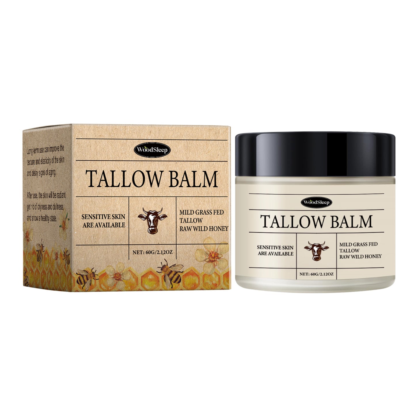 Honey Moisturizer for Face and Body - Nourishing hydrating cream 60g