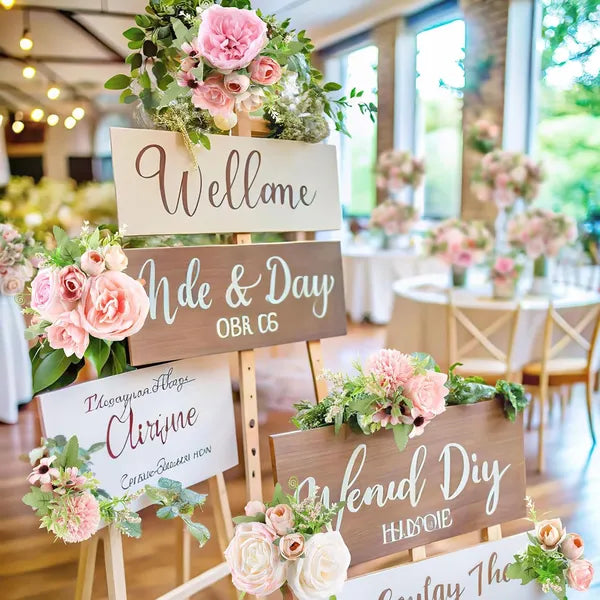 Artificial Pink Roses Flowers Set - DIY Wedding & Home Decor