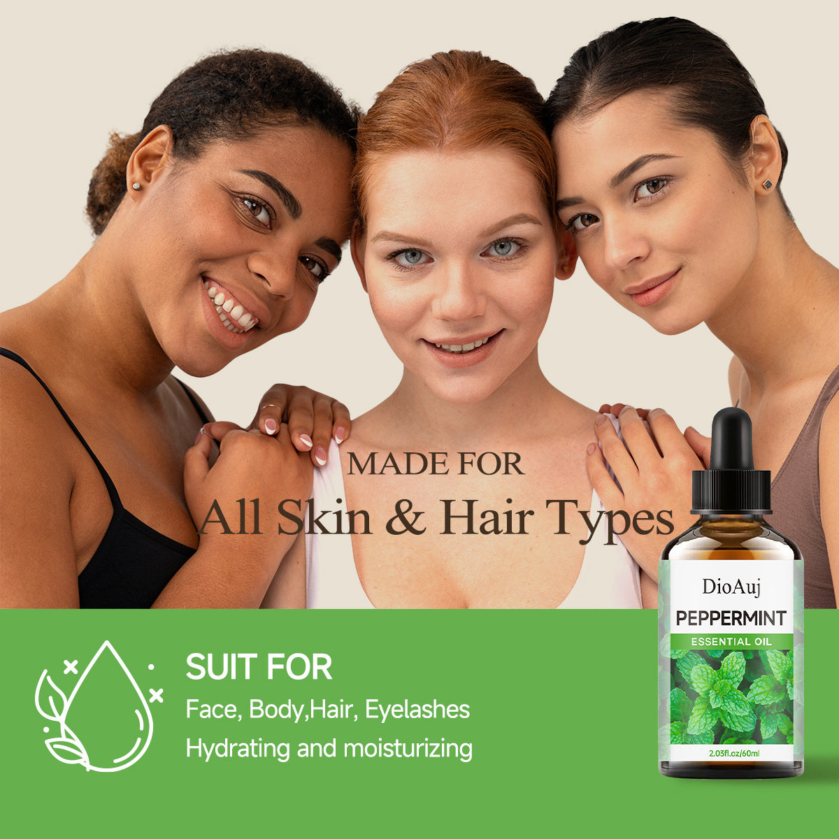 Mint Essential Oil for Body Massage - Aromatherapy Relaxation 30ml/60ml