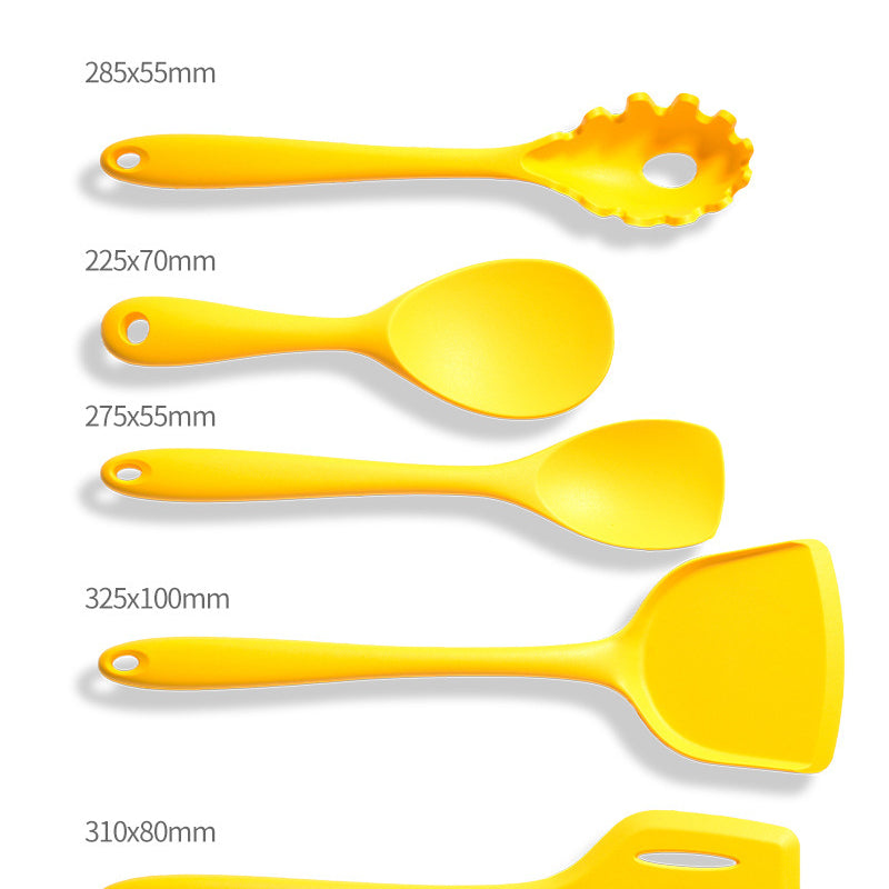 Silicone Kitchen Food Storage & Cooking Tools Set - Yellow Multi-Item