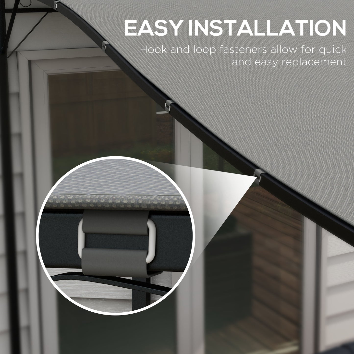 Pergola Replacement Canopy - Dark Gray Shade Cover for 10x10 Pergola 84C-038