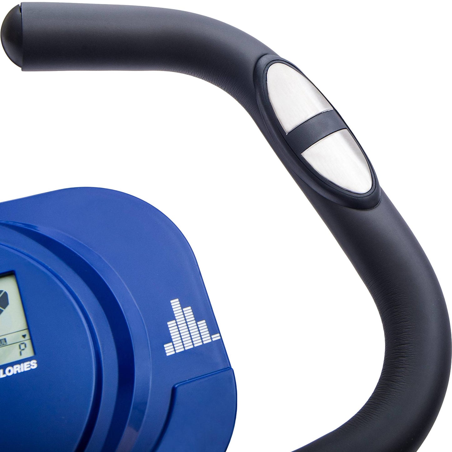 Folding Exercise Bike - Adjustable Resistance, LCD Display, Blue