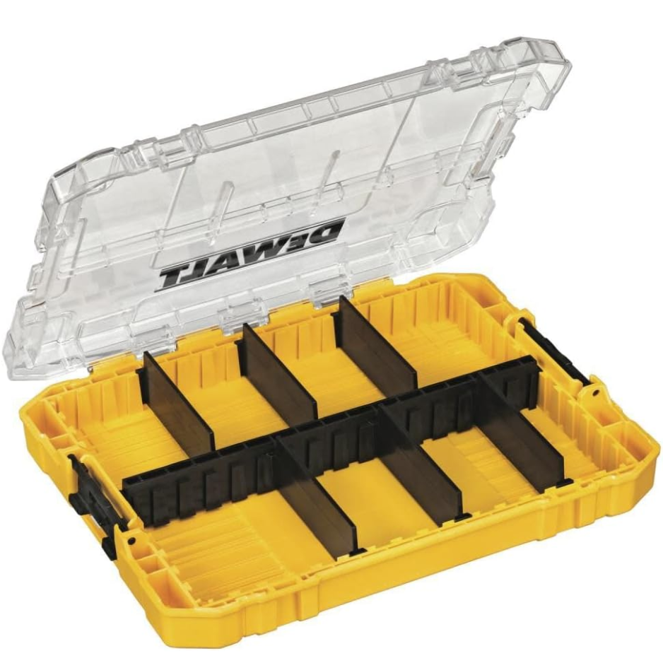 Medium 8-Compartment Small Parts Organizer Toolbox with Custom Dividers