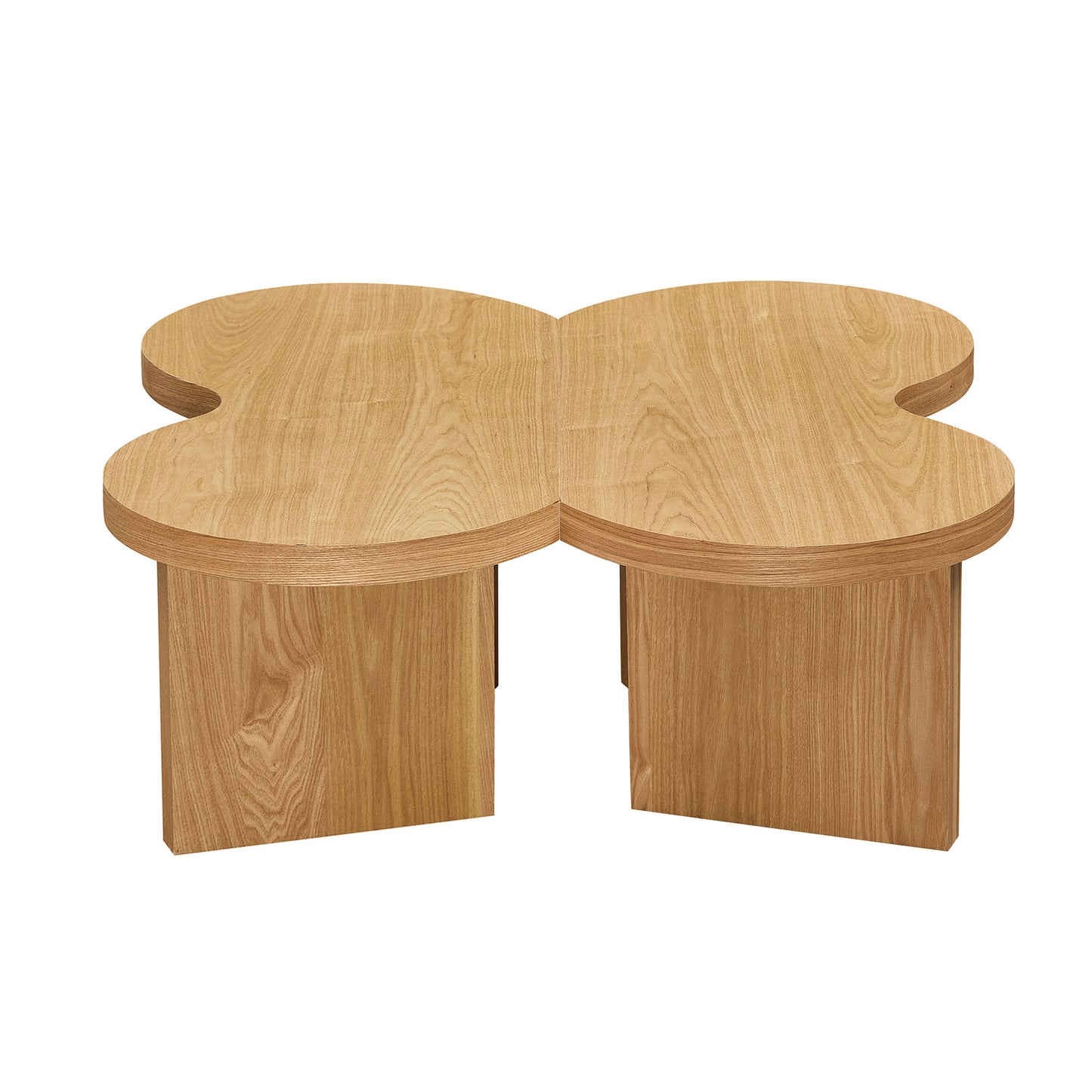Modern Butterfly Coffee Table - Natural MDF Accent Table