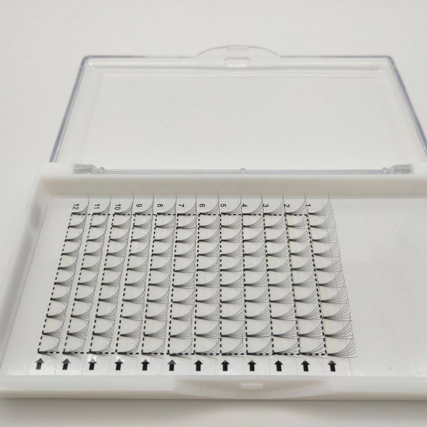 6D Short Stalk Grafted Fluffy False Eyelashes - Natural, Handmade 10mm