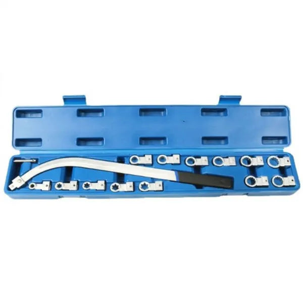 15-Piece Automotive Timing & V-Belt Adjuster Tool Set - Heavy-Duty Cr-V Steel