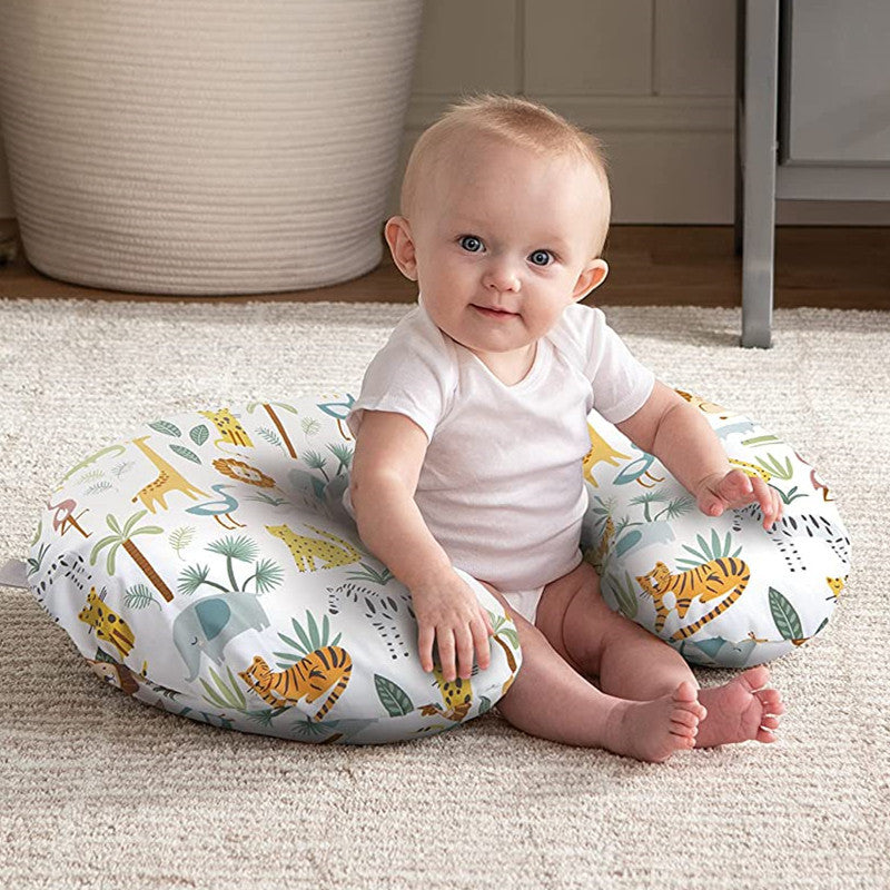 U-Shaped Nursing & Breastfeeding Pillow Cover with Detachable Print