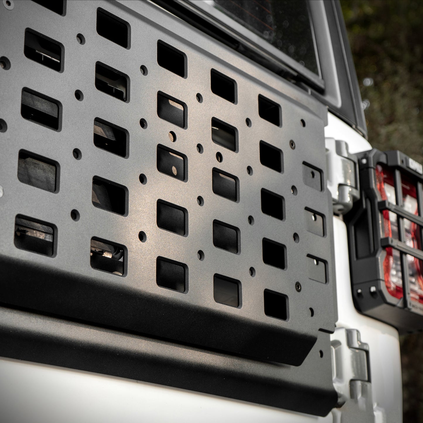 Heavy-Duty Aluminum Tailgate Expansion Panel for 2018+ Jeep Wrangler JL - MOLLE Storage Organizer, No-Drill Installation, Black