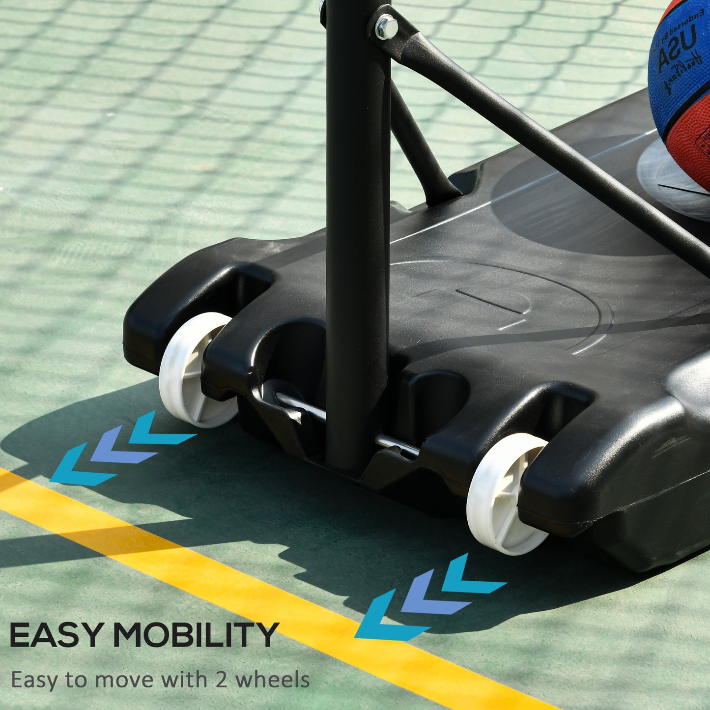 Portable Basketball Hoop with Adjustable Height - Indoor/Outdoor