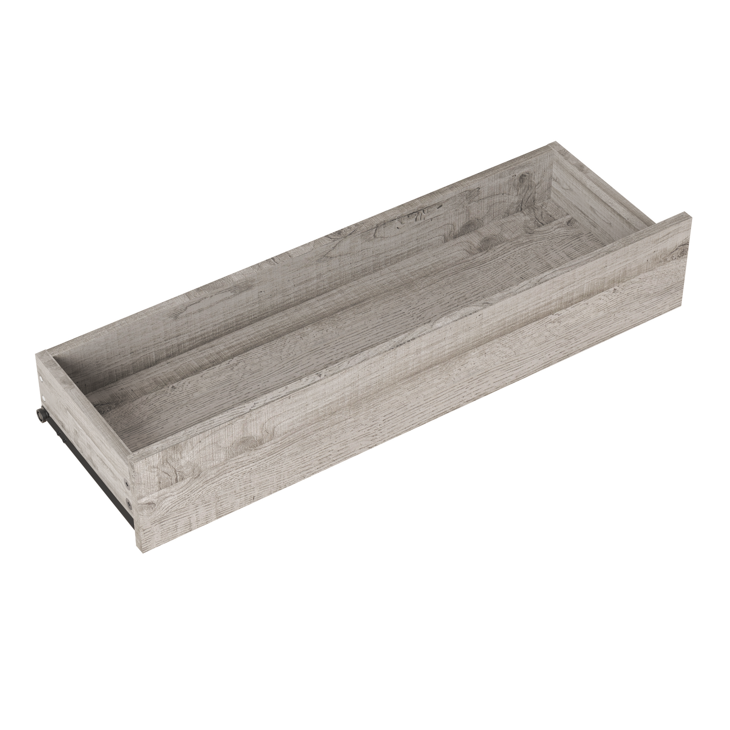 Grey Wood Grain Console Table with Storage Drawer - 63"