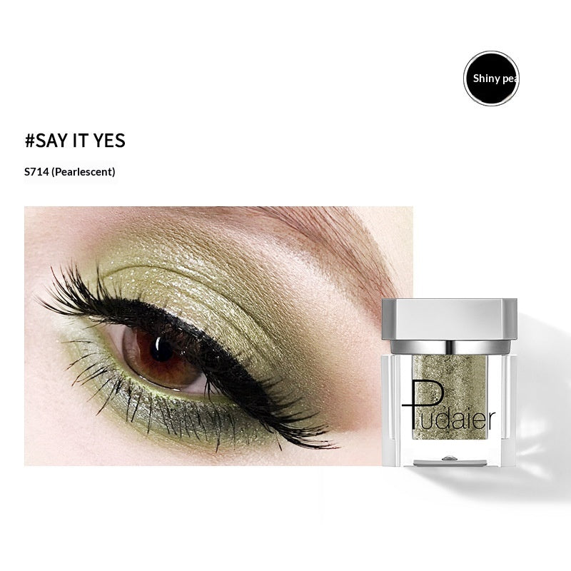 Long-Lasting Pearl-Illuminated Single Eyeshadow - Easy To Apply, Smudge-Proof
