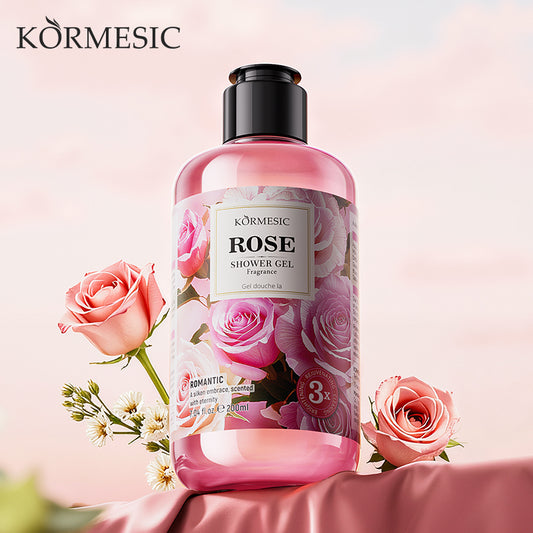 Rose Fragrance Shower Gel - Fresh Floral Scent, 200ml Bathroom Storage