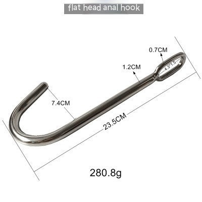 One-Piece Stainless Steel Anal Hook Collar for Adult Wellness