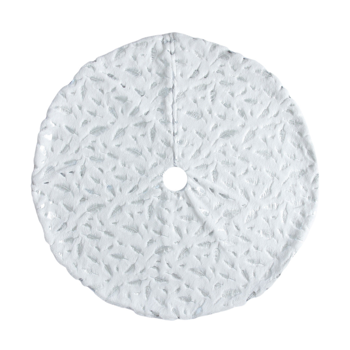 White Plush Christmas Tree Skirt - Festive Holiday Decoration, 90cm & 122cm Sizes