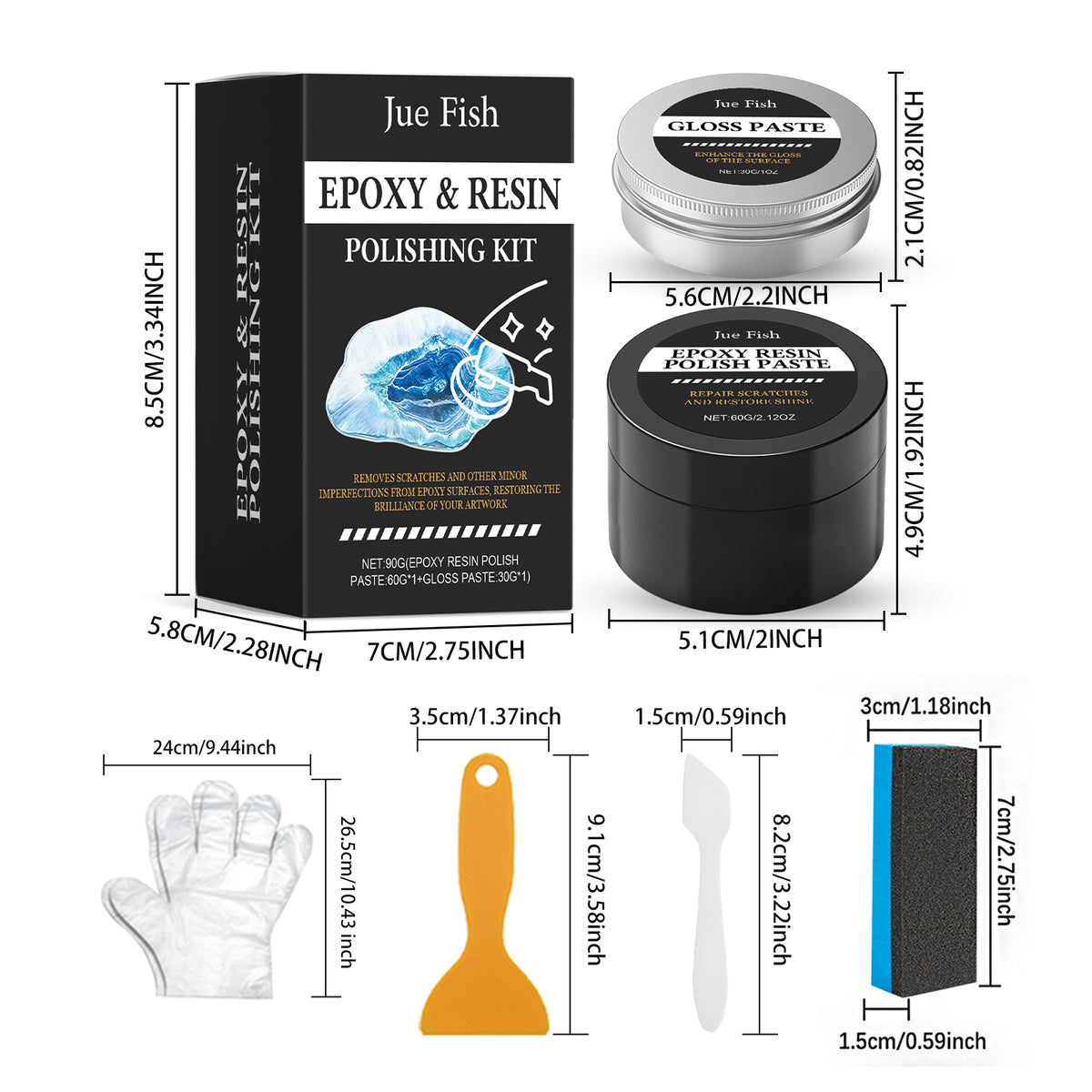 Epoxy Resin Polishing Kit - Durable Surface Finishing Set